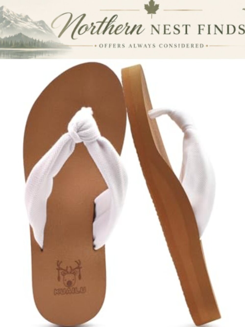 Women's Arch Support Flip Flops Memory Foam EVA Beach Sandals